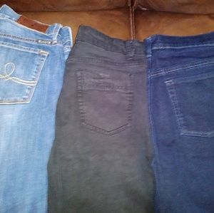 3 Jeans! Size 12, straight leg & bootcut,